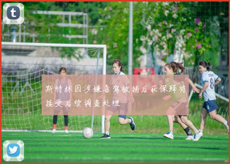 斯特林因涉嫌毒驾被捕后获保释将接受后续调查处理